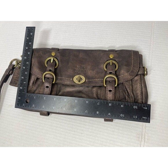 Coach Legacy Garcia Oversized Clutch 12707 Bronze Leather Brass Hardware - Picture 9 of 9